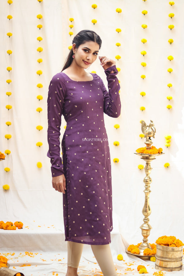 Engagement, Festive, Reception Purple and Violet color Silk fabric Salwar  Kameez : 1906307